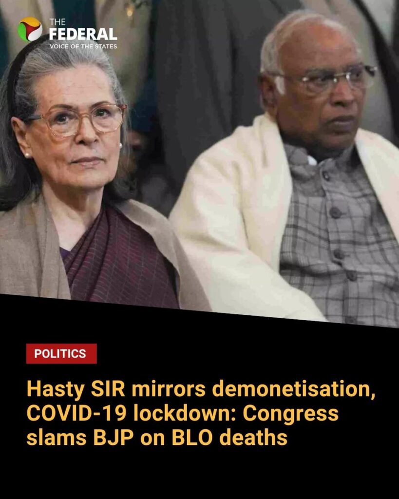 Kharge Charges BJP Over BLO Suicides Amid SIR Drive