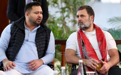Tejashwi Yadav alleges poll rigging on return to Patna